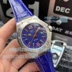Swiss Replica IWC Ingenieur Watch Blue Dial With Leather Strap 44mm